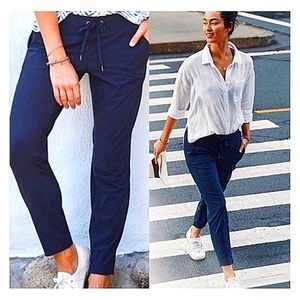 Athleta Midtown Ankle Travel Commute Pant Size 10 Navy